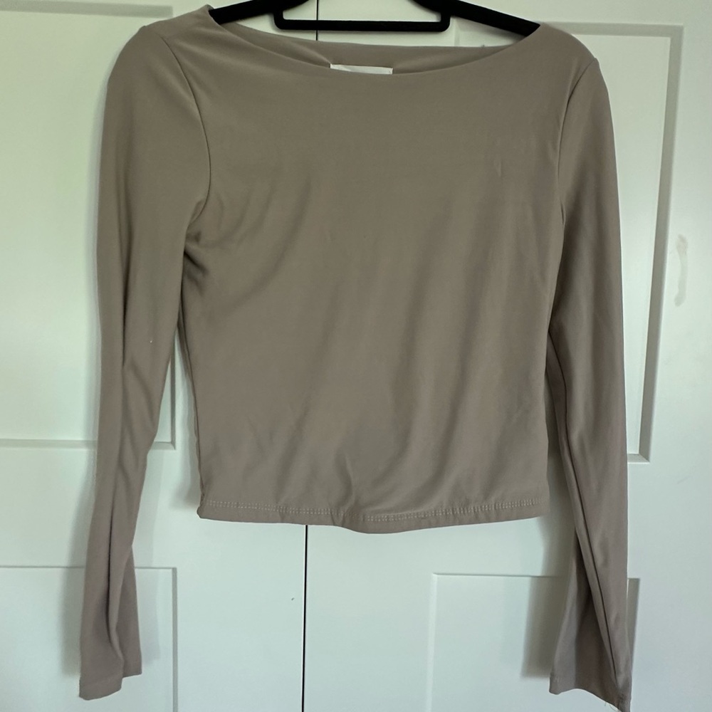 Pink Rose Brown Fitted Blouse